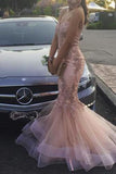 Chic Mermaid Organza Strapless Sweetheart Applique Prom Gown Dresses