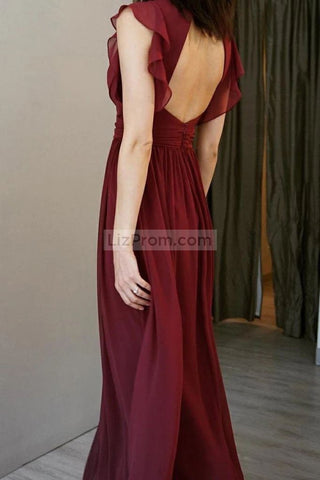 products/Burgundy_Cap_Sleeves_Backless_V-neck_A-line_Chiffon_Bridesmaid_Prom_1_868.jpg