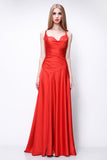 Red Thigh-high Slit Cut Out Evening Prom Dress