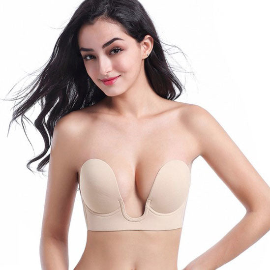 Invisible Silicone One-pieces Push Up Strapless Bra