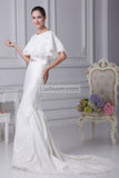 Ivory Mermaid Applique Wedding Dress Prom Gown