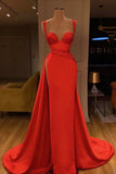 Sexy Red Thigh-high Slit Prom Dress